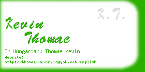kevin thomae business card